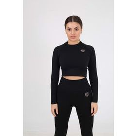 Sportonex SO22F005 Siyah Seamless Kadın Crop