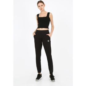 Sportonex SO22F010 Siyah leave Pant Kadın Tek Alt Eşofman