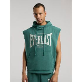 Sportoonline Everlast Authentic Boxing Oversize Koyu Yeşil Kolsuz Erkek Sweatshirt