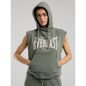 Sportoonline Everlast Authentic Boxing Wmn Oversize Haki Kadın Kolsuz Sweatshirt