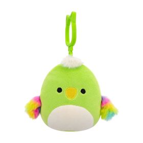 Squishmallows CP00483 9 cm Klipsli Papağan Wolfe
