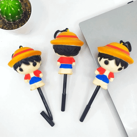 Squishy Sevimli One Piece Luffy Jel Mürekkep Kalem