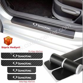 Ssangyong 4 Adet Karbon Kapı Eşiği Sticker