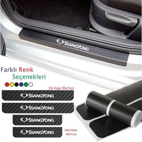 Ssangyong 4 Adet Karbon Kapı Eşiği Sticker