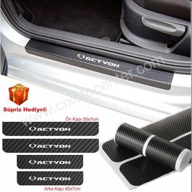 Ssangyong Actyon 4 Adet Karbon Kapı Eşiği Sticker