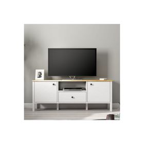 SSB Furniture Helen Beyaz Safir Meşe 58x35x150 cm TV Ünitesi