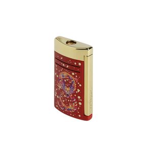 St Dupont 020176 Burgundy and Golden Dragon Çakmak
