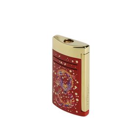 St Dupont 020176 Burgundy and Golden Dragon Çakmak