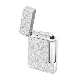 St Dupont 020844 Initial Guilloche Silver Çakmak