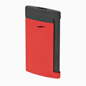 St Dupont 027749 Slim 7 Mat Siyah Kırmızı Çakmak