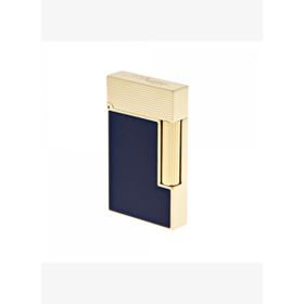 St Dupont C16457 Line 2 Blue Laquer Yellow Gold Çakmak