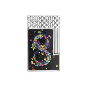 St Dupont C16527 Ligne 2 Chrome Dragon Black Çakmak