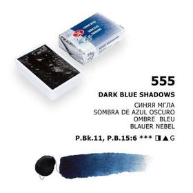 St.Petersburg White Nights Extra-Fine Tam 2.5 ml Dark Blue Shadows 555 Tablet Sulu Boya