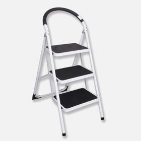Stabilit Metal 3 Basamaklı 67x36x23 cm Katlanabilir Ev Ofis Tipi Oturaklı Merdiven