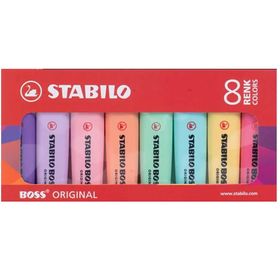 Stabilo 198179 8 Pastel Renk Paket Boss Fosforlu Kalem