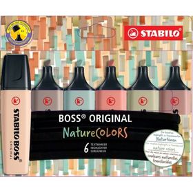 Stabilo 70/6-2-2 Boss Nature Colors 6'lı Fosforlu Kalem Set
