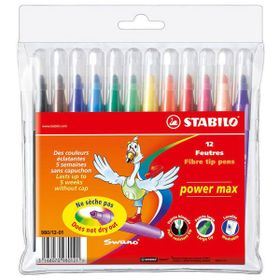 Stabilo 980-12-01 Power Max Xl 12 Renk Keçeli Boya Kalemi