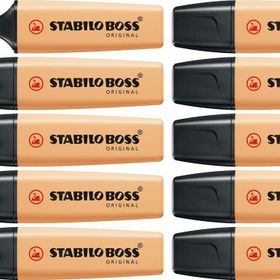 Stabilo Boss Original 10'lu Paket, Yumuşak Turuncu Pastel Fosforlu Kalem,