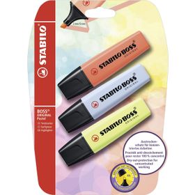 Stabilo Boss Original 3'lü Paket Pastel Fosforlu Kalem