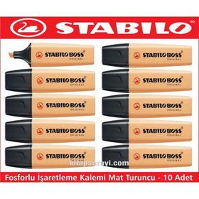 Stabilo Boss Pastel Mat Turuncu 10'lu Fosforlu Kalem