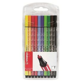 Stabilo Pen 68 - 10 Renk Şeffaf Paket