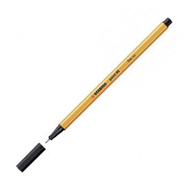 Stabilo Pen 88 İğne Uçlu 88/46 Siyah Keçe Uçlu Kalem