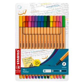 Stabilo Point 88 10 + 5 Floresan Renk Askılı Keçeli Kalem Seti