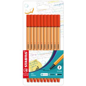 Stabilo Point 88 Fineliner 10'lu Kırmızı Kalem