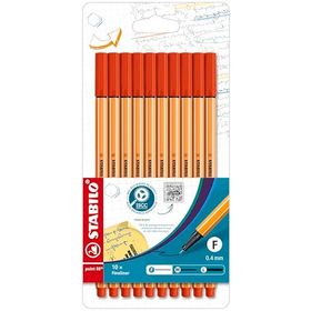 Stabilo Point 88 Fineliner 10'lu Kırmızı Kalem