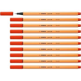 Stabilo Point 88 Fineliner 10'lu Kırmızı Kalem