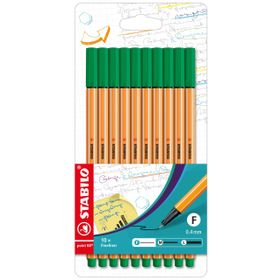 Stabilo Point 88 Fineliner 10'lu Yeşil Kalem