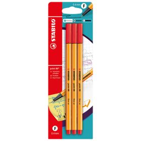 Stabilo Point 88 Fineliner 3x10'lu Kırmızı Kalem
