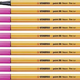 Stabilo Point 88 Neon Pembe 10'lu Keçe Uçlu Kalem