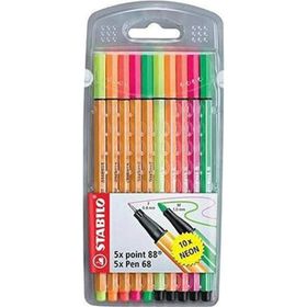 Stabilo Point 88 Pen 68 Neon 10'lu Paket İnce Keçe Uçlu Kalem