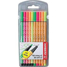 Stabilo Point 88 Pen 68 Neon 10'lu Paket İnce Keçe Uçlu Kalem