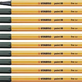 Stabilo Point 88 Zeytin Yeşili 10'lu Keçe Uçlu Kalem