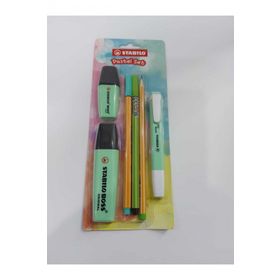Stabilo Tek Renk Pastel Set 6'lı Yeşil Fosforlu Kalem