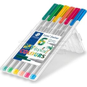 Staedtler 0.3 mm My Tropical 6'lı Set Triplus Fineliner İnce Uçlu Keçeli Kalem