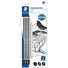 Staedtler 100C SBK4 Mars Lumograph Charcoal Füzen Eskiz 4' lü Kalem