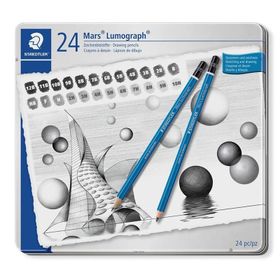 Staedtler 24'lü Mars Lumograph Dereceli Kalem Seti