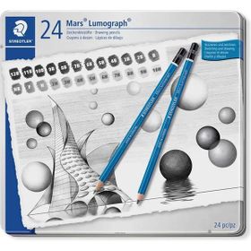 Staedtler 24'lü Mars Lumograph Dereceli Kalem Seti