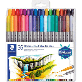 Staedtler 3200 TB36 3.0-0.8 mm 36'lı Çift Uçlu Keçeli Kalem
