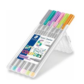 Staedtler 334 SB6CS10 6'lı Fineliner Pastel Renkler İşaretleme Kalemi