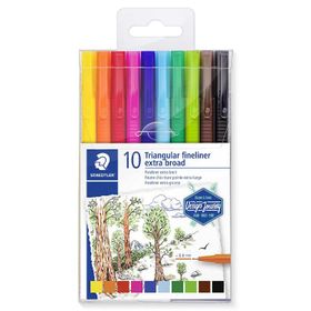 Staedtler 338 Tb10-C Triplus Broadliner 0.8 mm 10'lu Set