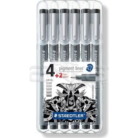 Staedtler 4+2 Set Pigment Liner Siyah Çizim Kalemi