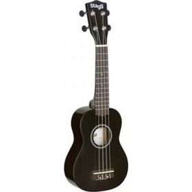 Stagg US Soprano Siyah Ukulele + Bagg