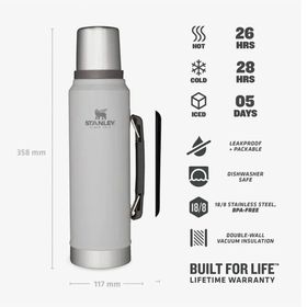 Stanley 10-08266-060 1.1 lt Beyaz Klasik Termos