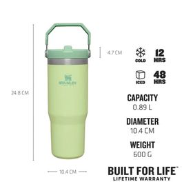 Stanley 10-10997-004 The Wild Imagination Ice Flow Flip Straw Tumbler Fıstık Yeşili 0.59 L Pipetli Bardak Termos