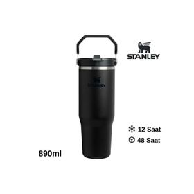 Stanley 10-12043-071 The Iceflow Flip Straw 2.0 Tumbler 0.89 lt Siyah Pipetli Termos Bardak