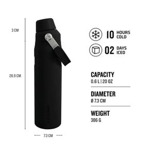 Stanley 10-12515-001 The Aerolight IceFlow 0.6 lt Siyah Soğuk Su Termosu